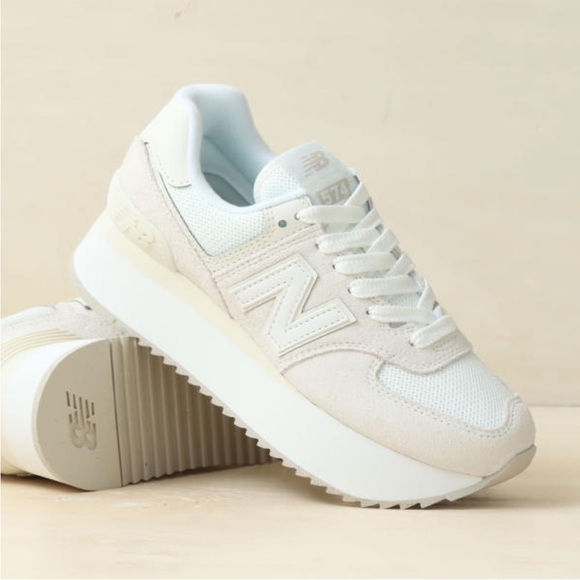 New Balance Womens 574 Platform Casual Sneakers WL574ZSO - Picture 3 of 3